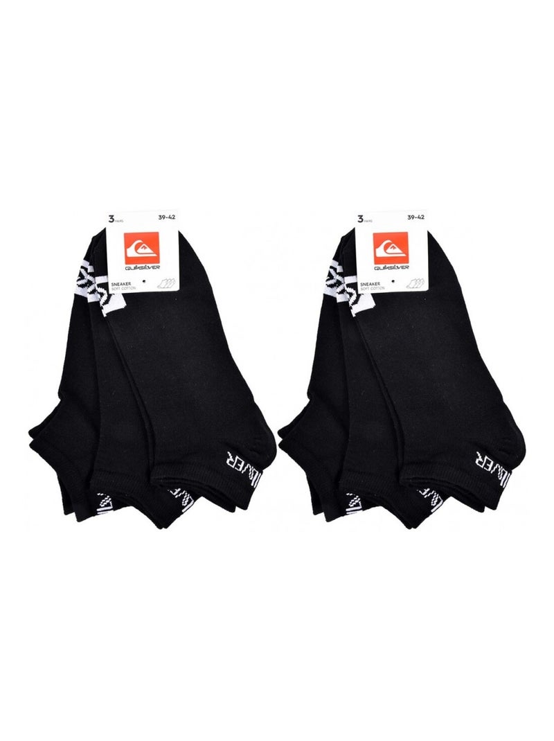 Sokken QUIKSILVER SNEAKER - Set van 6 Zwart - Kiabi