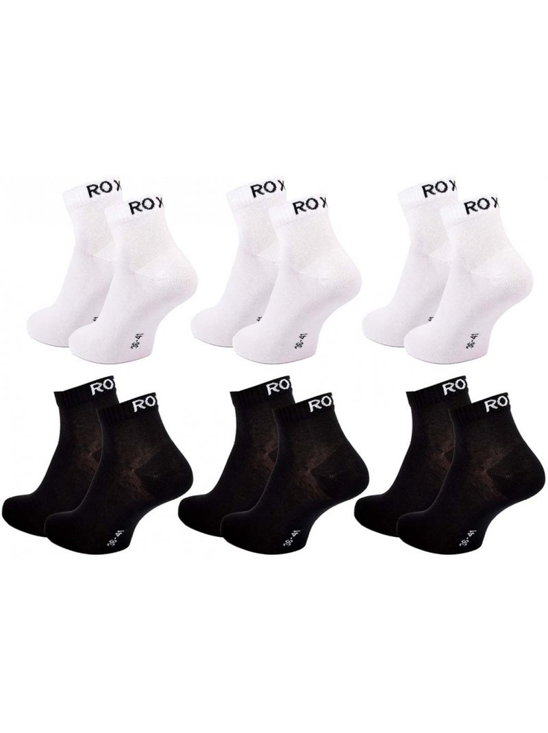 Sokken roxy quarter - set van 6 paar Multicolor - Kiabi