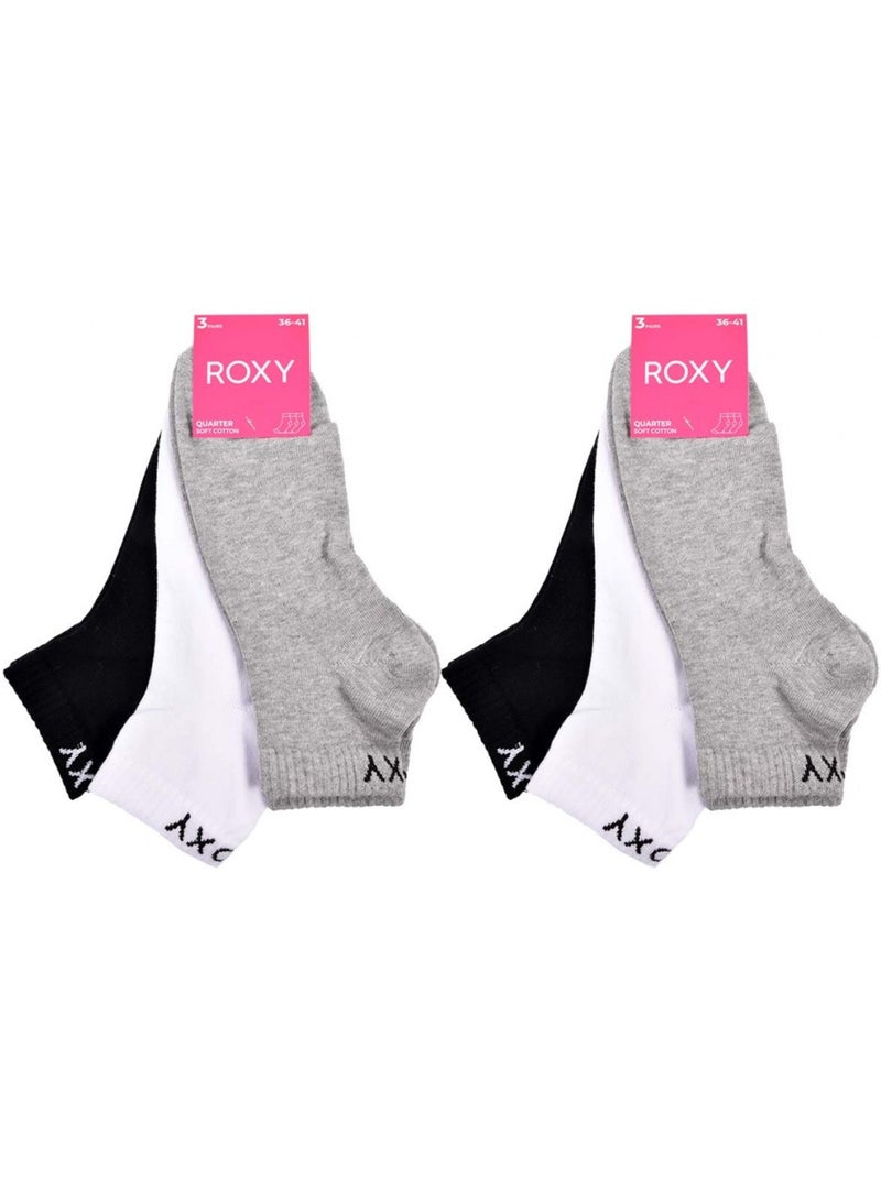 Sokken roxy quarter - set van 6 paar Multicolor - Kiabi