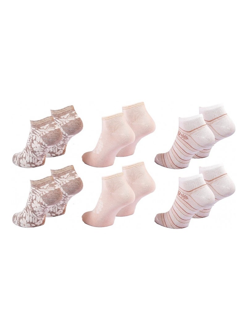 Sokken ROXY SNEAKER - Set van 6 Multicolor - Kiabi