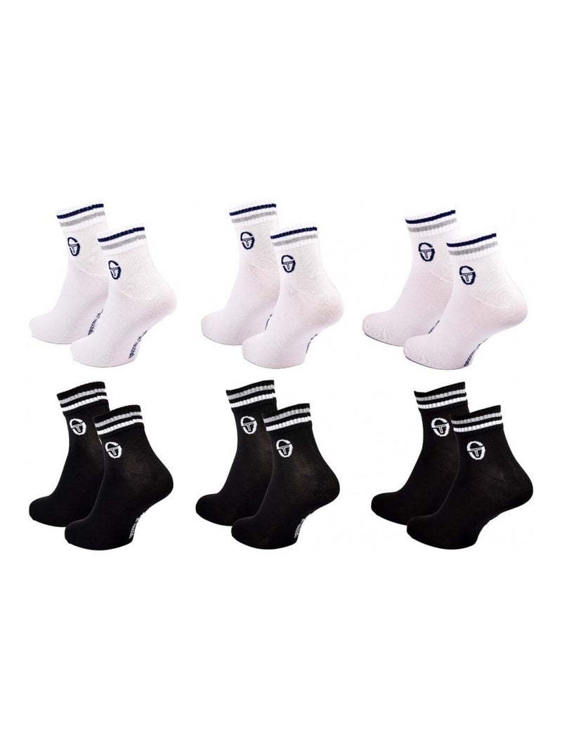 Sokken sergio tacchini quarter - set van 6 paar Multicolor - Kiabi