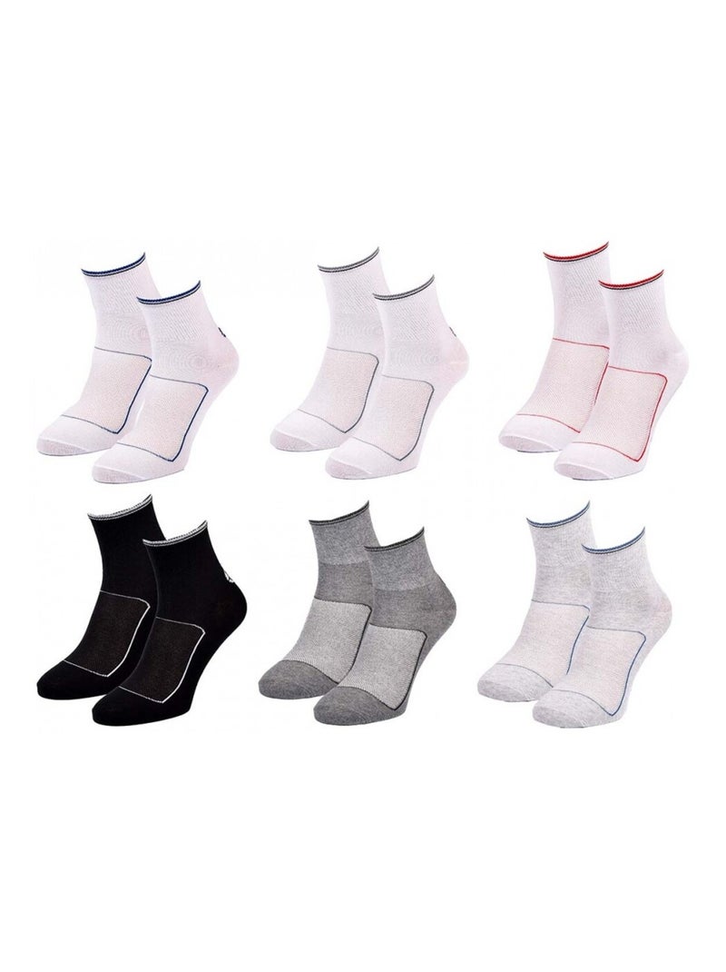Sokken SERGIO TACCHINI QUARTER - Set van 6 paar Multicolor - Kiabi