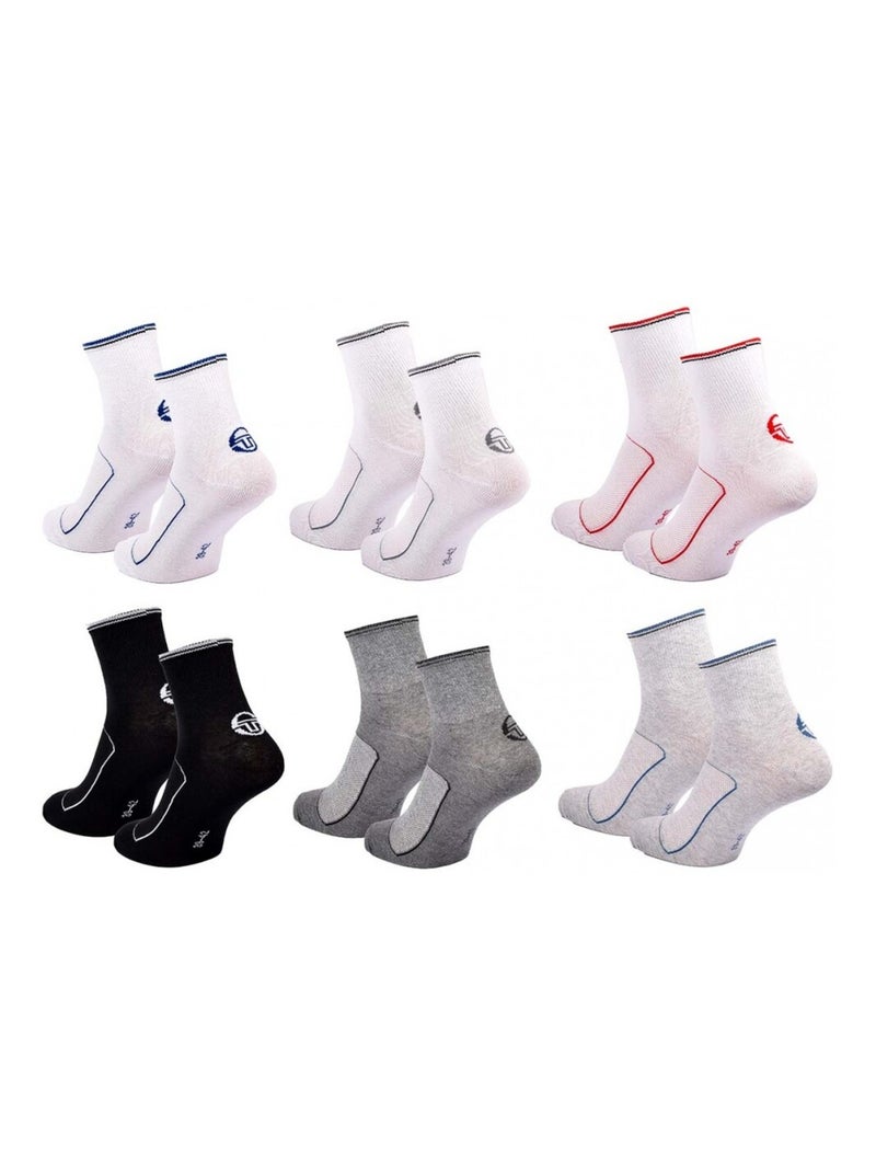 Sokken SERGIO TACCHINI QUARTER - Set van 6 paar Multicolor - Kiabi