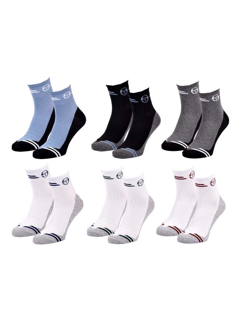 Sokken SERGIO TACCHINI QUARTER - Set van 6 paar Multicolor - Kiabi