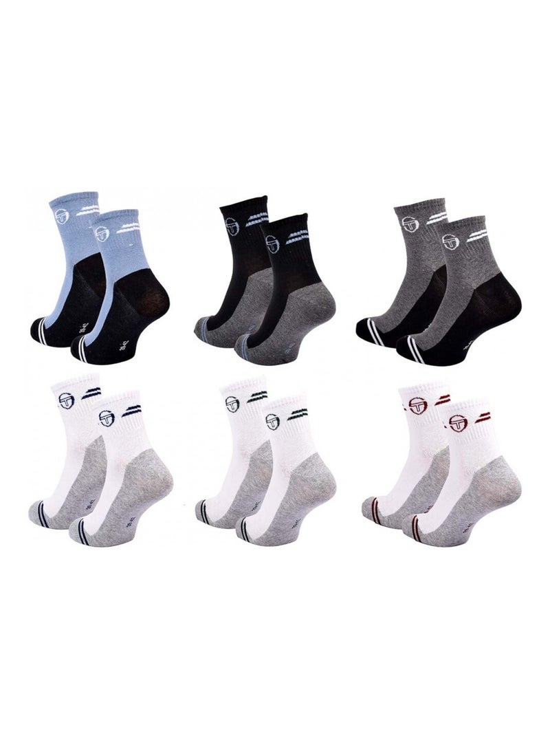 Sokken SERGIO TACCHINI QUARTER - Set van 6 paar Multicolor - Kiabi