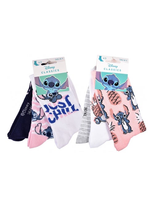 Sokken Set Dames LILO EN STITCH - Set van 6 - Kiabi Sokken Set Dames LILO EN STITCH - Set van 6 - Kiabi