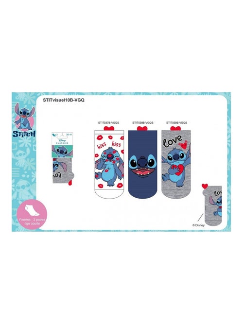 Sokken Set Dames LILO EN STITCH - Set van 6 - Kiabi Sokken Set Dames LILO EN STITCH - Set van 6 - Kiabi