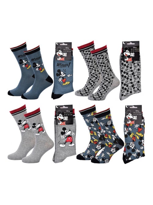 Sokken Set Heren DISNEY MICKEY MOUSE - Set van 4 - Kiabi Sokken Set Heren DISNEY MICKEY MOUSE - Set van 4 - Kiabi