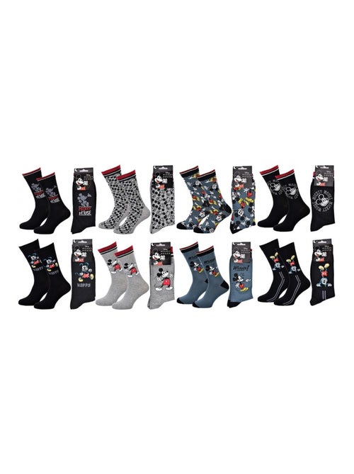 Sokken set heren DISNEY MICKEY MOUSE - Set van 8 - Kiabi Sokken set heren DISNEY MICKEY MOUSE - Set van 8 - Kiabi