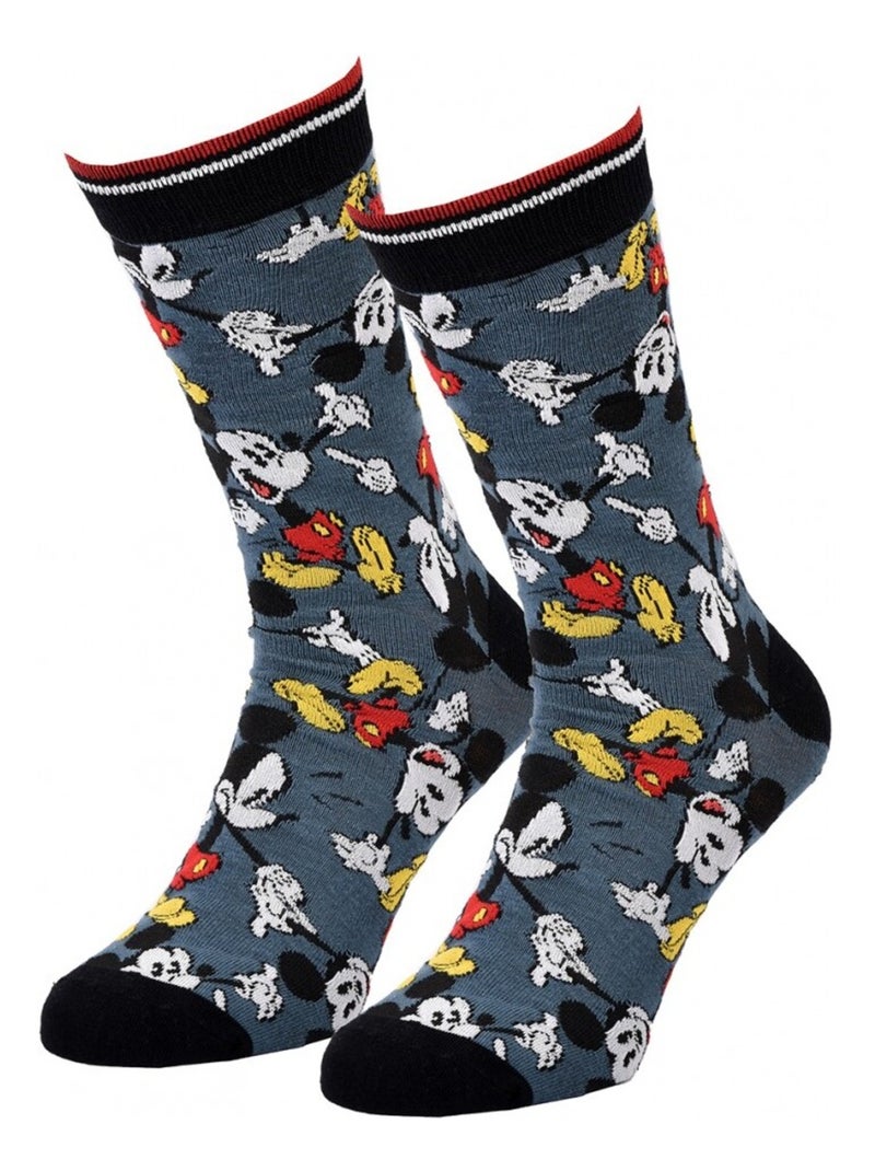 Sokken Set Heren DISNEY MICKEY MOUSE Blauw Wit Zwart - Kiabi
