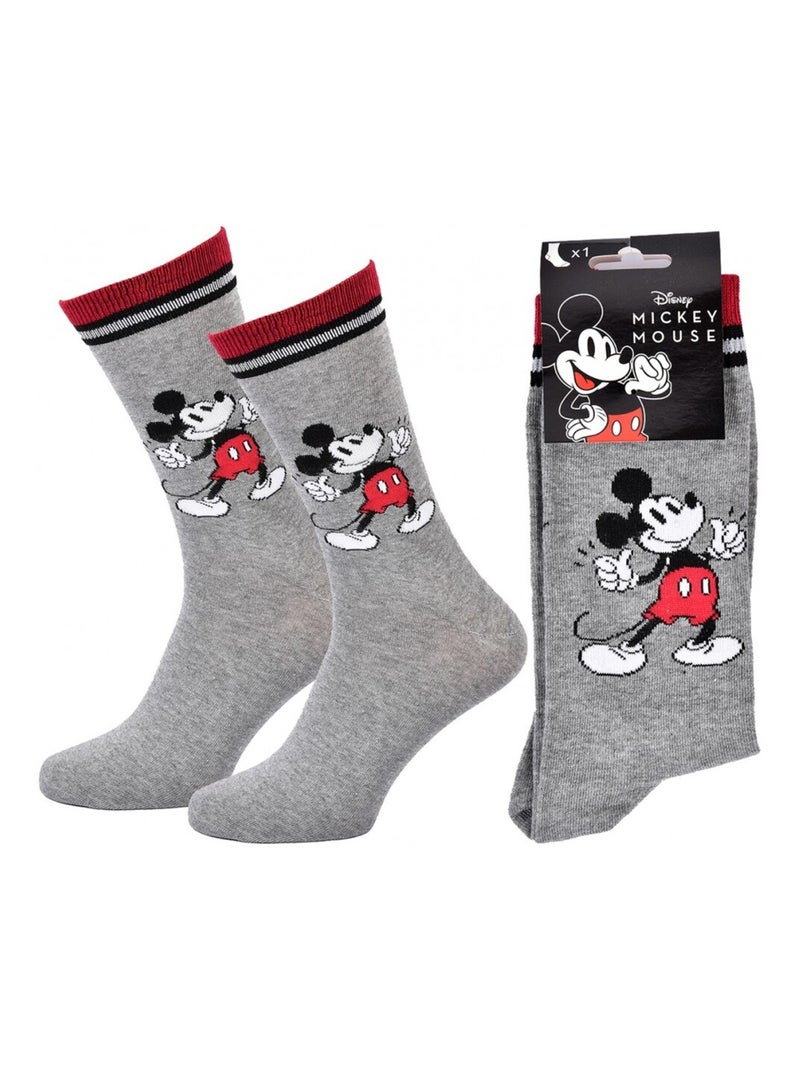 Sokken Set Heren DISNEY MICKEY MOUSE Roodgrijs Wit - Kiabi