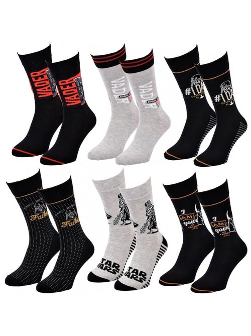 Sokken Set Heren DISNEY STAR WARS - Set van 6 - Kiabi Sokken Set Heren DISNEY STAR WARS - Set van 6 - Kiabi