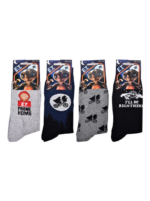 Sokken Set Heren E.T L'EXTRATERRESTRE - Set van 4 - Kiabi Sokken Set Heren E.T L'EXTRATERRESTRE - Set van 4 - Kiabi