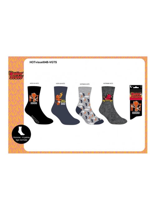 Sokken Set Heren HOT STUFF - Set van 8 - Kiabi Sokken Set Heren HOT STUFF - Set van 8 - Kiabi