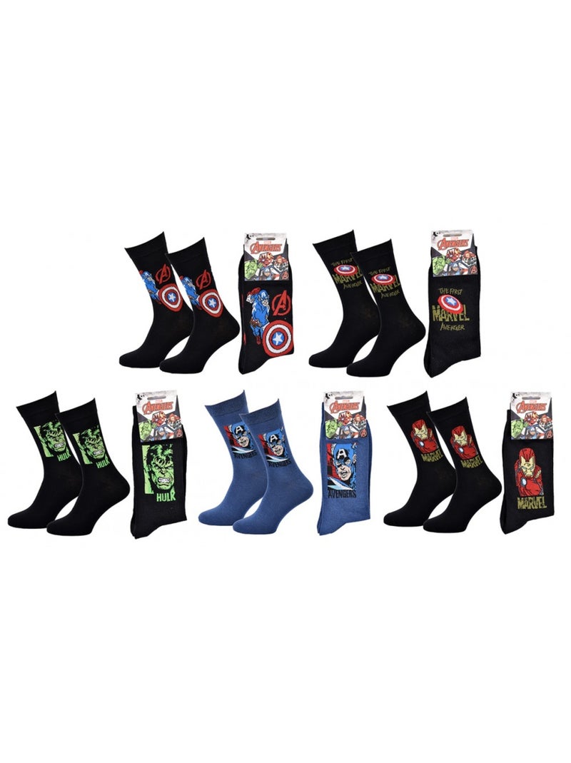 Sokken Set Heren LICENCE - Set van 5 paar Zwart Multicolor Grijs - Kiabi