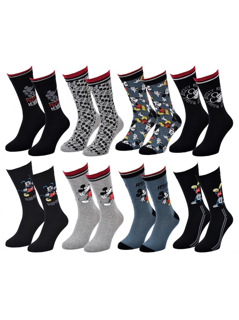 Sokken Set Heren LICENCE - Set van 8 Zwart Multicolor Grijs - Kiabi