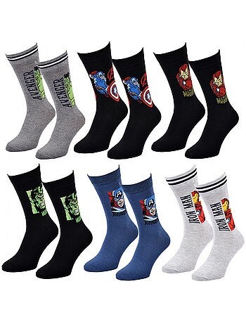 Sokken Set Heren MARVEL AVENGERS - Set van 6 Paar