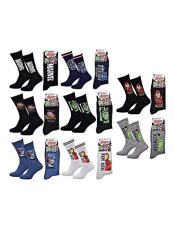Sokken Set Heren MARVEL AVENGERS - Set van 8