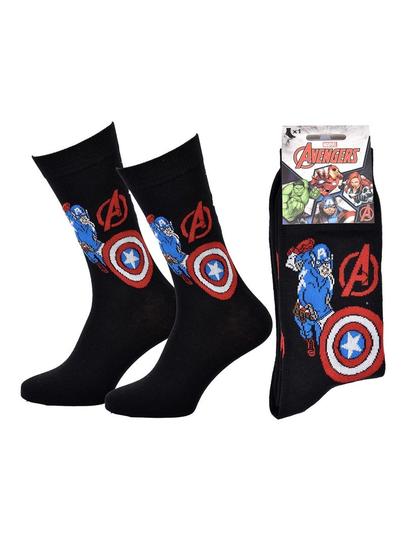 Sokken Set Heren MARVEL AVENGERS Zwart Rood Blauw - Kiabi