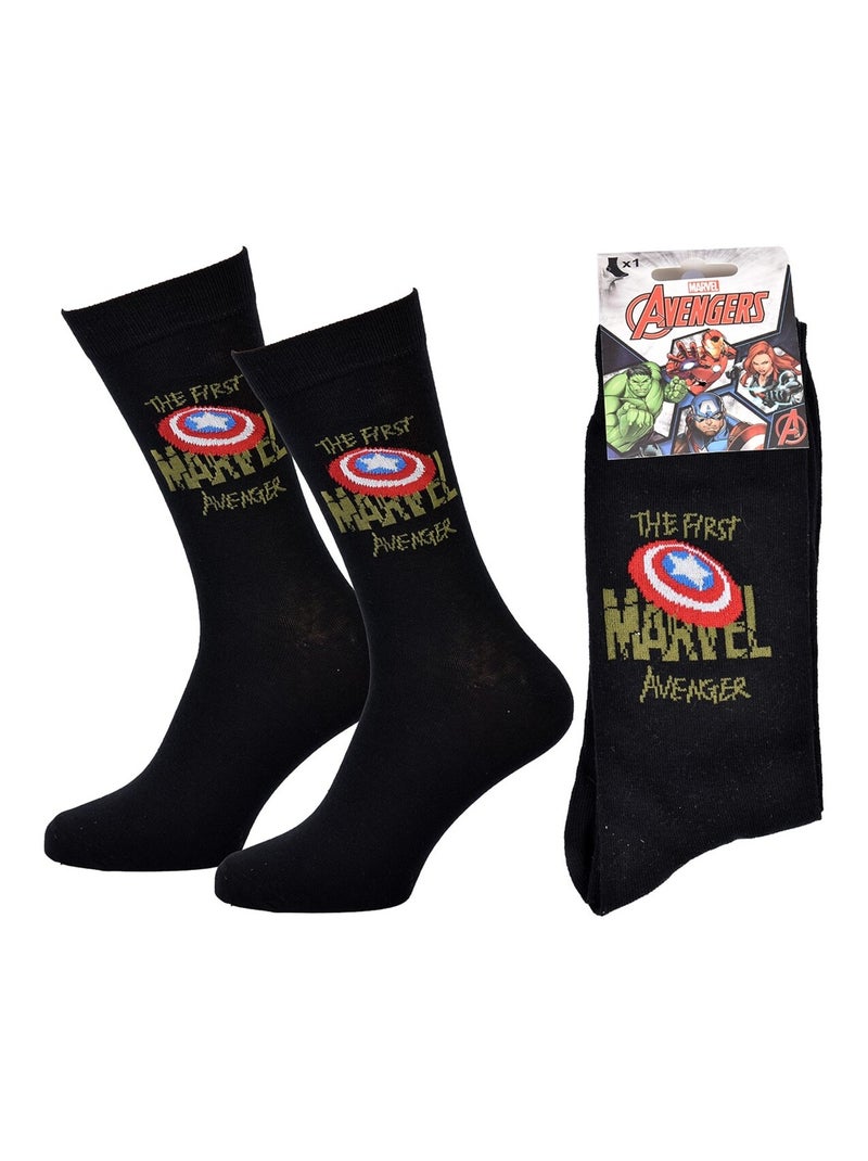 Sokken Set Heren MARVEL AVENGERS Zwart Rood Wit - Kiabi