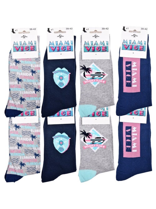 Sokken Set HEREN MIAMI VICE - Set van 8 - Kiabi Sokken Set HEREN MIAMI VICE - Set van 8 - Kiabi