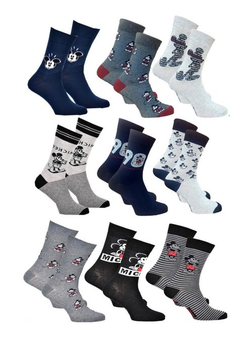 Sokken Set HEREN MICKEY - Set van 9 - Kiabi Sokken Set HEREN MICKEY - Set van 9 - Kiabi