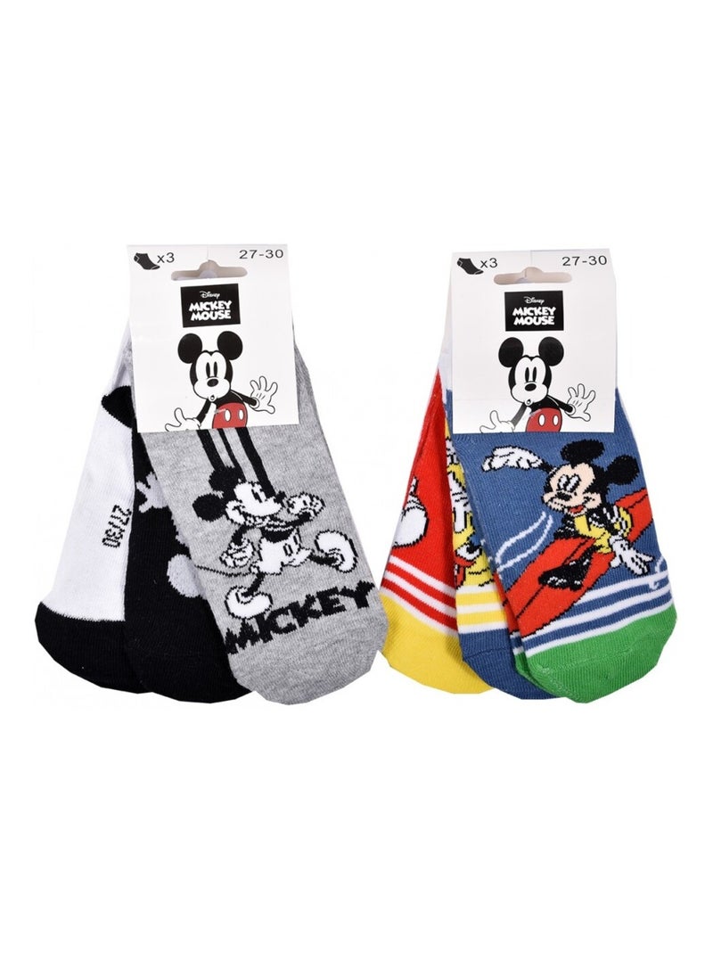 Sokken Set Jongen DISNEY MICKEY MOUSE - Set van 6 Wit Multikleur Grijs - Kiabi