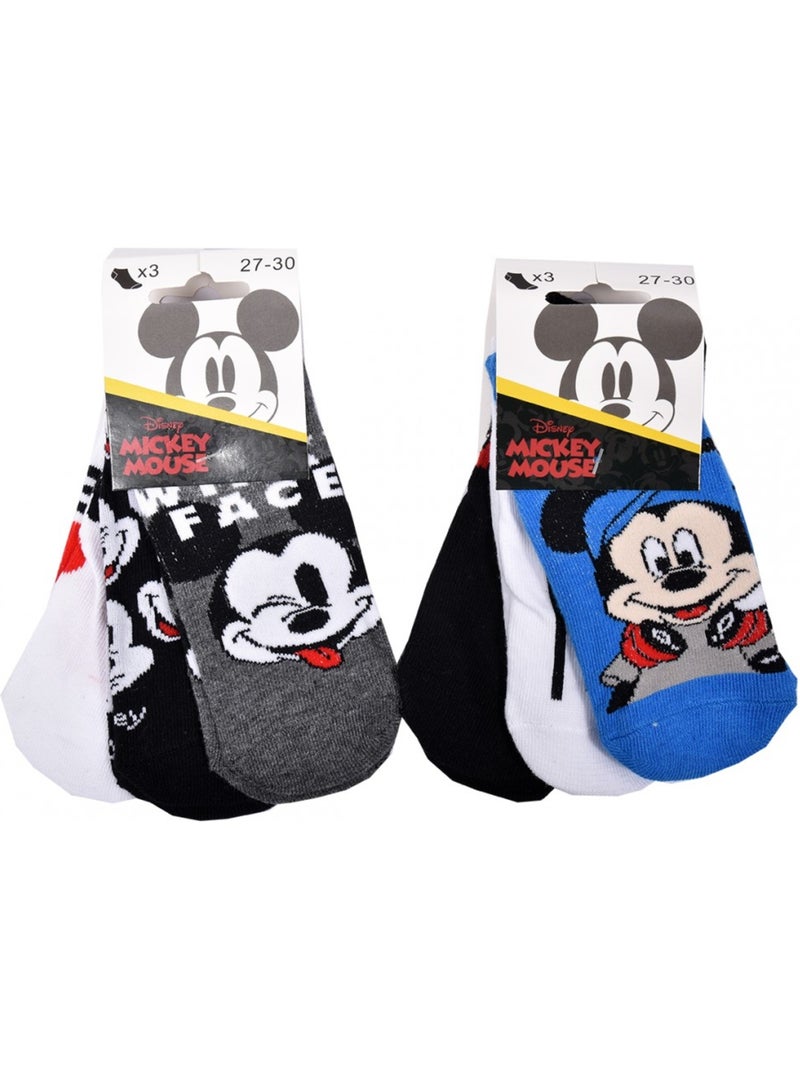 Sokken Set Jongen DISNEY MICKEY MOUSE - Set van 9 Wit Multikleur Zwart - Kiabi