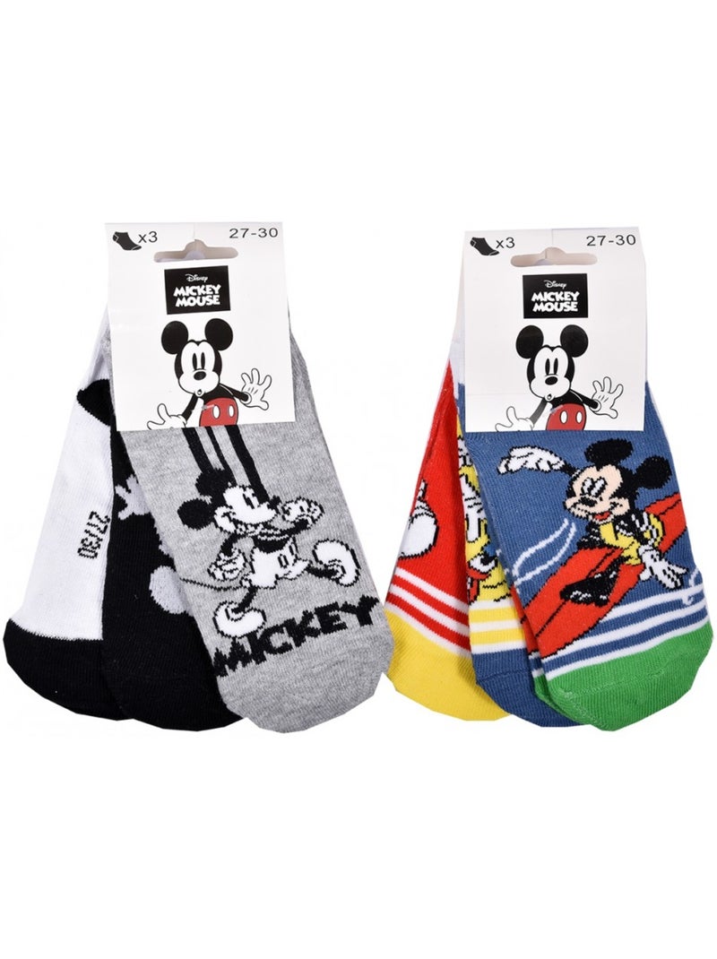 Sokken Set Jongen DISNEY MICKEY MOUSE - Set van 9 Wit Multikleur Zwart - Kiabi