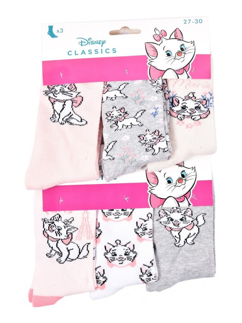 Sokken Set Meisje DISNEY CLASSIC - Set van 9 Wit Licht Roze Blauw - Kiabi