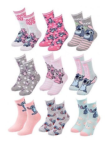 Sokken Set Meisje DISNEY LILO EN STITCH Set van 9