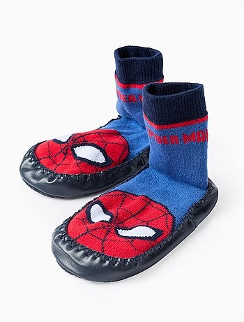 Sokken-slippers met spider-man-motief