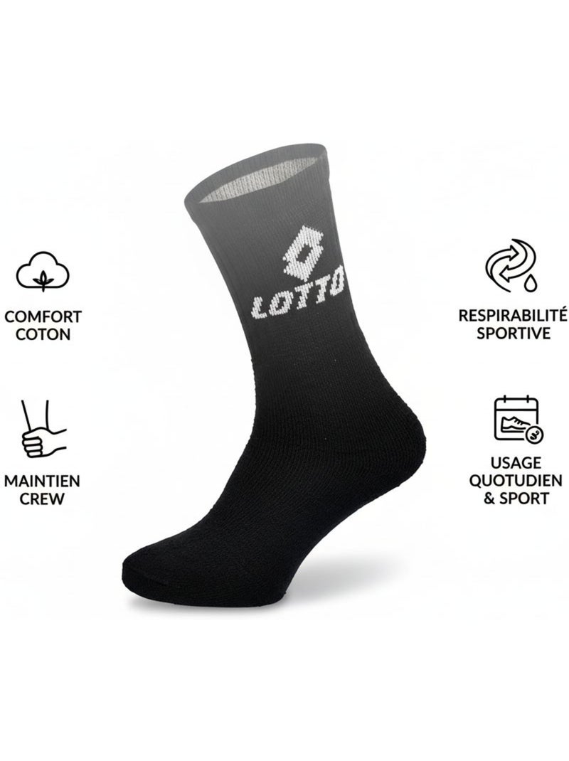 Sokken SPORT LOTTO CREW - Set van 12 paar Zwart - Kiabi