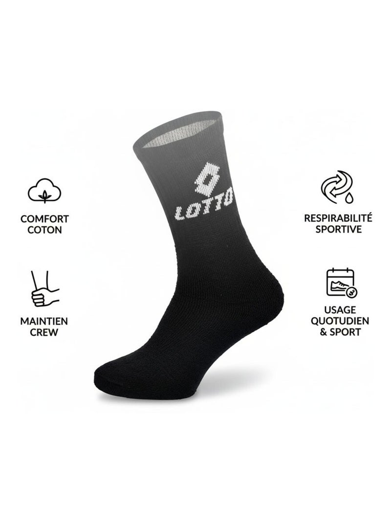 Sokken SPORT LOTTO CREW - Set van 9 paar Zwart - Kiabi