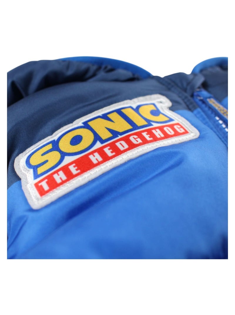 Sonic - Doudoune gar?on avec logo 2 couleurs Bleu - Kiabi