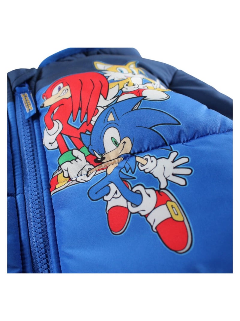 Sonic - Doudoune gar?on avec logo 2 couleurs Bleu - Kiabi