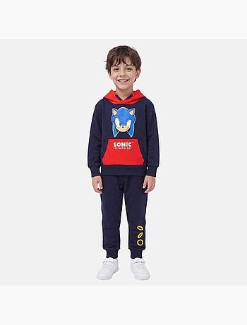Sonic - ensemble sweat et pantalon de jogging imprimés, poche kangourou