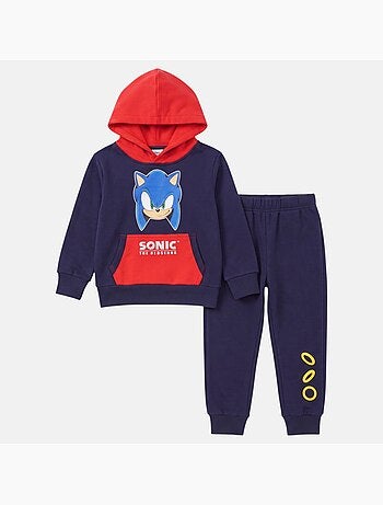 Sonic - ensemble sweat et pantalon de jogging imprimés, poche kangourou