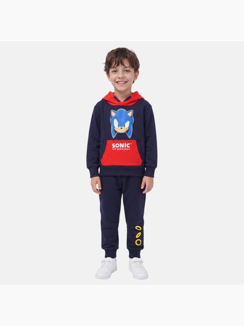 Sonic - ensemble sweat et pantalon de jogging imprimés, poche kangourou - Kiabi