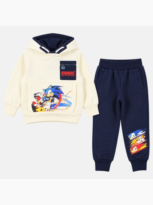 Sonic - ensemble sweat et pantalon de jogging imprimés, poche kangourou et finitions bord-côte - Kiabi Sonic - ensemble sweat et pantalon de jogging imprimés, poche kangourou et finitions bord-côte - Kiabi