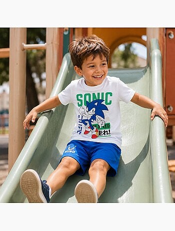 Sonic - Ensemble t-shirt et short garçon à motif