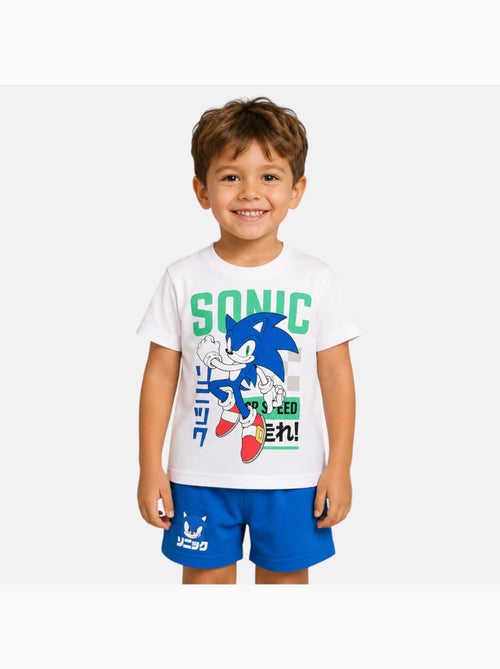 Sonic - Ensemble t-shirt et short garçon à motif - Kiabi