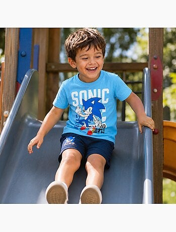 Sonic - Ensemble t-shirt et short garçon à motif