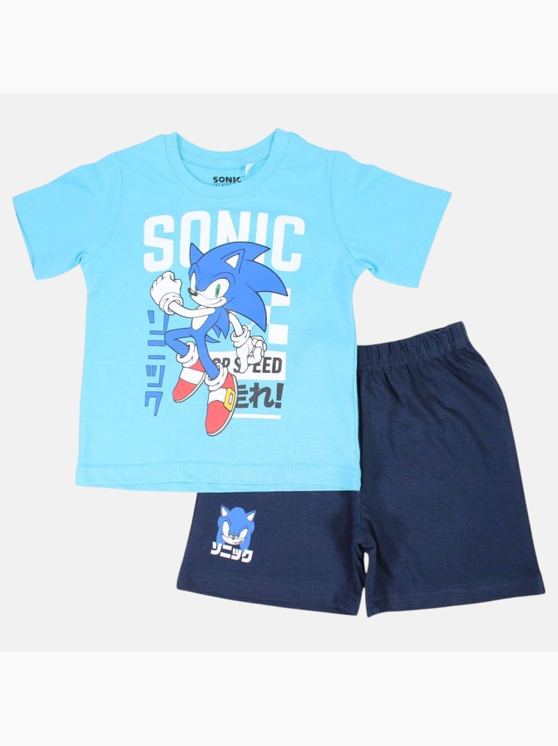 Sonic - Ensemble t-shirt et short garçon à motif Bleu - Kiabi