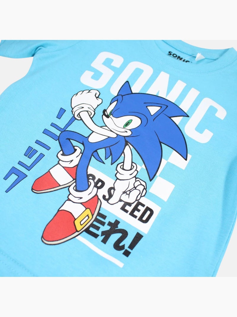 Sonic - Ensemble t-shirt et short garçon à motif Bleu - Kiabi