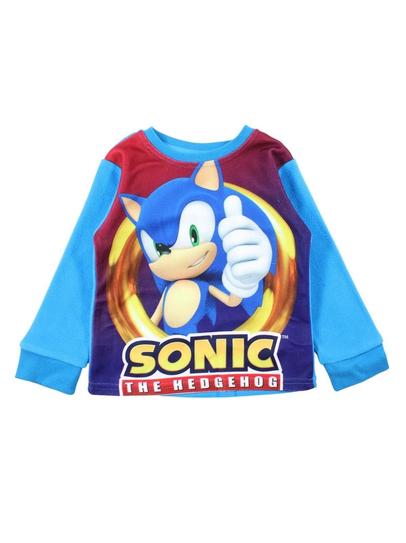 Sonic - Pyjama polaire garçon à imprimé Bleu - Kiabi
