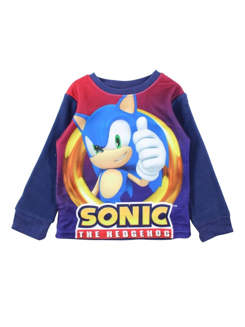 Sonic - Pyjama polaire garçon à imprimé Bleu marine - Kiabi