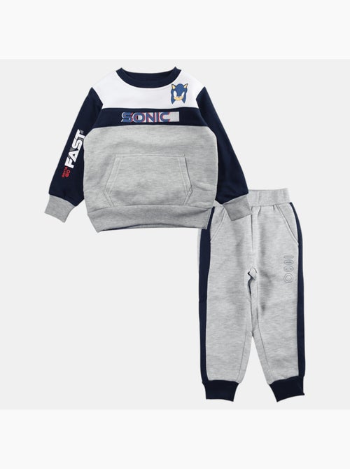 Sonic - Set sweater en joggingbroek jongen bedrukt - Kiabi