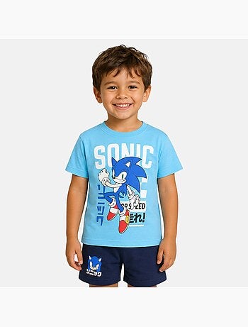 Sonic - Set T-shirt en short jongen met patroon