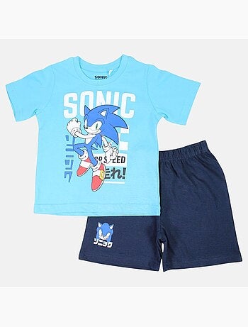 Sonic - Set T-shirt en short jongen met patroon